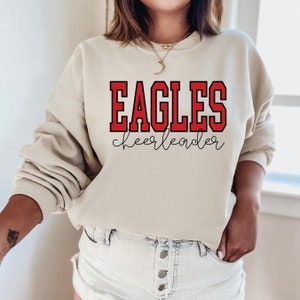 Custom Cheer Sweatshirt | Cheerleading Sweatshirt, Team Mascot, Cheer Coach, School Spirit, Gift For Cheerleader, Cheer, Crewneck Sweatshirt