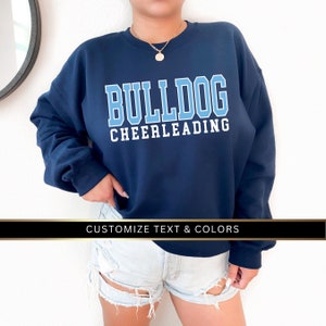 Custom Cheer Sweatshirt | Cheerleading Sweatshirt, Team Mascot, Cheer Coach, School Spirit, Gift For Cheerleader, Cheer, Crewneck Sweatshirt