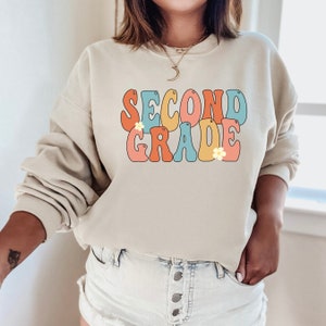 Groovy Second Grade Sweatshirt | 2. Klasse | 2. Klasse Lehrer Sweatshirt | Second Grade Crew | Lehrerpullover | Crewneck Sweatshirt |