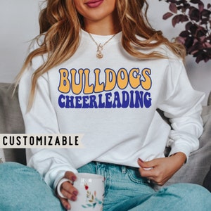 Custom Cheer Sweatshirt | Cheerleading Sweatshirt, Team Mascot, Cheer Coach, School Spirit, Gift For Cheerleader, Cheer, Crewneck Sweatshirt