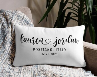 Custom Wedding Pillow | Engagement Pillow, Custom Throw Pillow, Personalized Wedding Gift, Custom Wedding Gift, Wedding, Engagement, Bridal