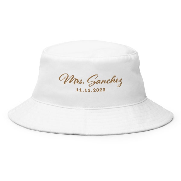 Custom Wedding Day Bucket Hat | Bride | Bride Hat | Future Mrs | Embroidered Hat | Custom Hat | Wedding Day | Bride Gift | Miss To Mrs |