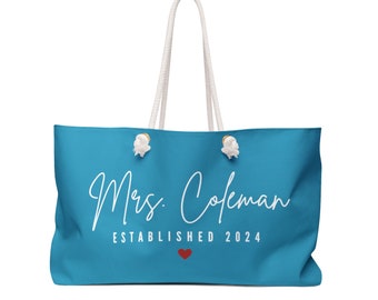 Custom Bride Tote | Personalized Bride Gift, Bridal Shower Bag, Engagement Gift, Honeymoon Bag, Personalized Wedding Gift, Personalized Tote