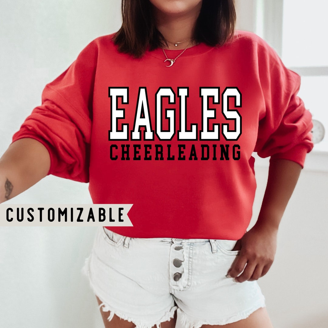 Custom Cheer Sweatshirt Cheerleading Sweatshirt, Team Mascot, Cheer