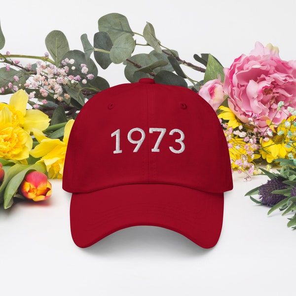 1973 Dad Hat / 1973 Hat / Pro Roe / Denim Hat / Custom Embroidered Hat / Feminist Gift / Feminist Hat / Pro Choice Hat / Pro Choice Gift /