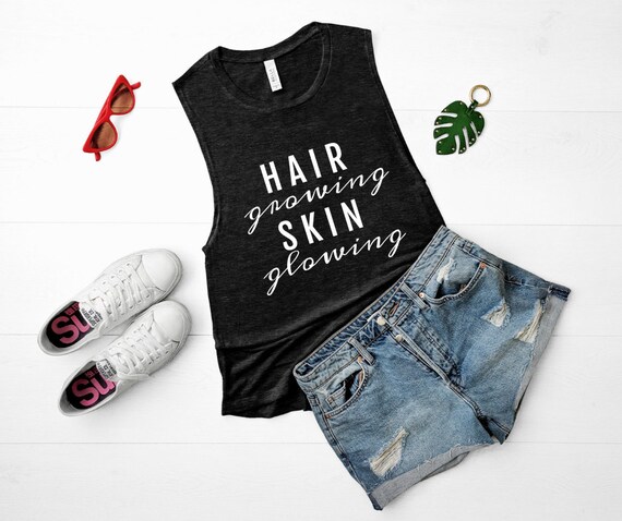 Hair Growing Skin Glowing Muscle Tank Monat Shirts