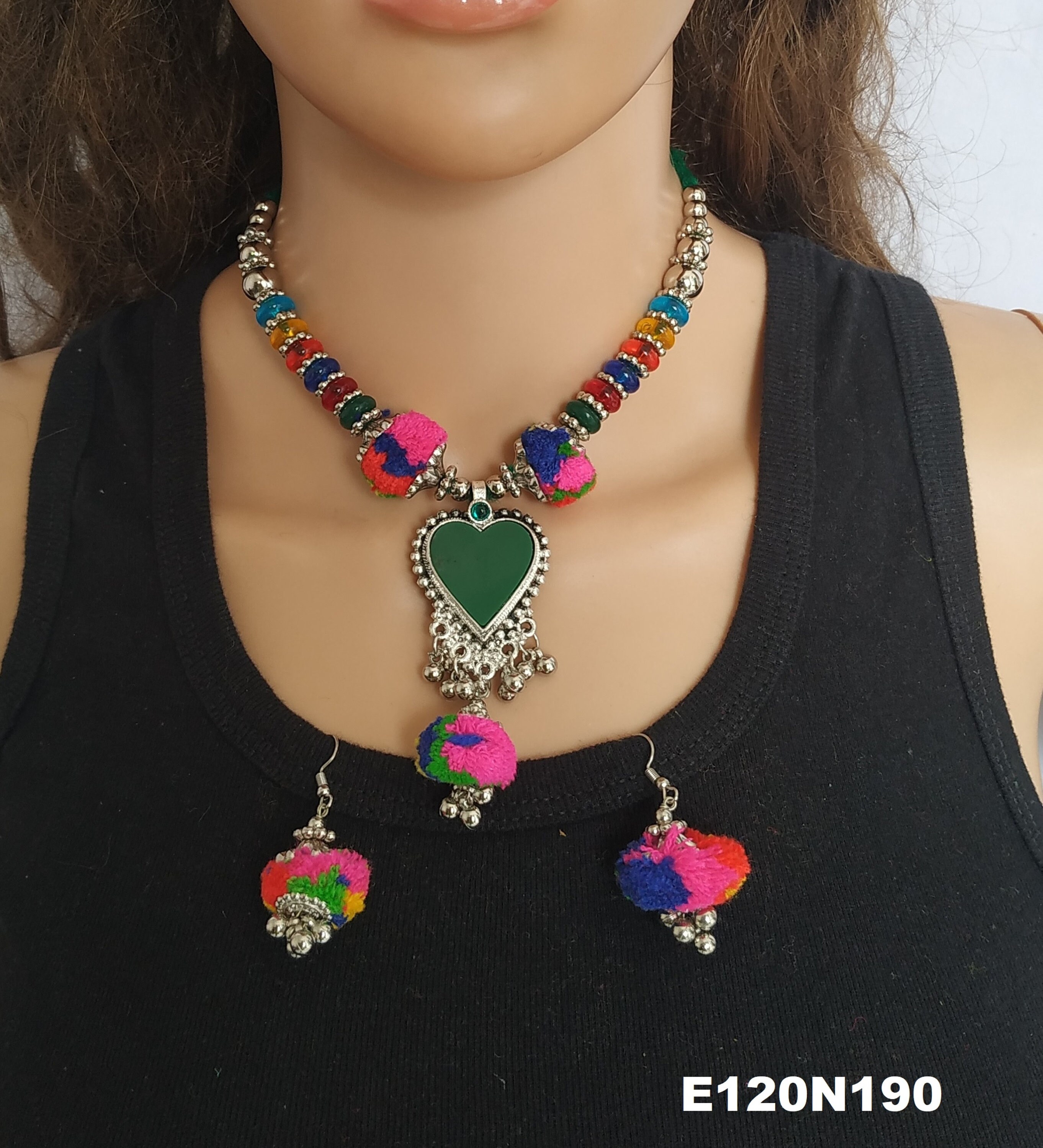 Oxidised Baby Girl Necklace setIndian Handmade Etsy