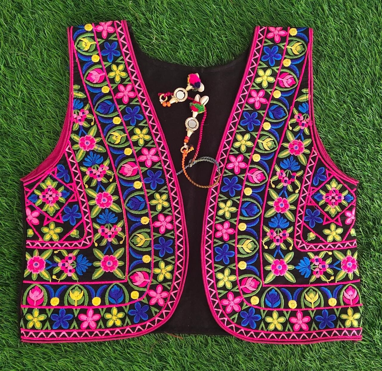 embroidered koti jacket