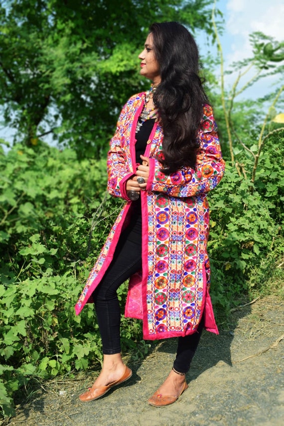 Robe brodée ManteauBanjara VesteGujarati Traditionnelle Etsy