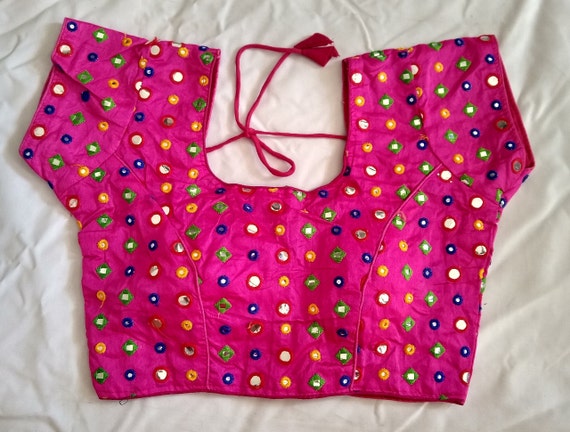 mirror work blouse piece