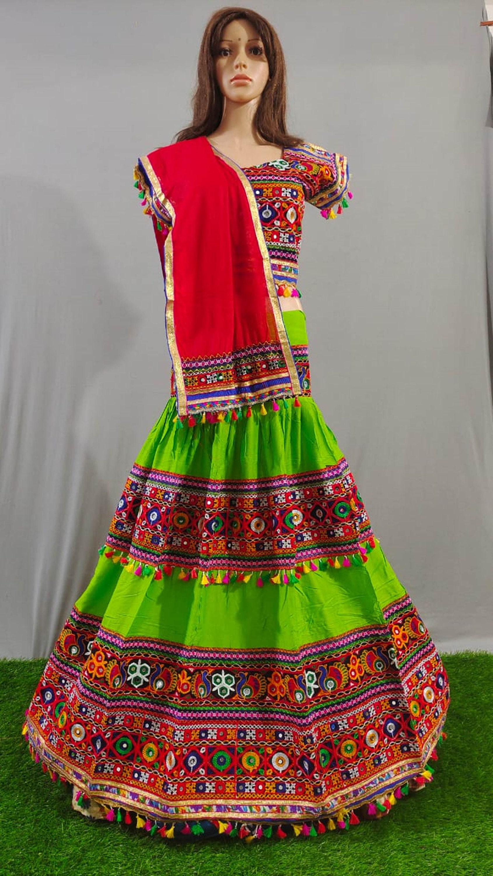 Indian Traditional Garba Dress-kutchi Garba Costume-bohemian - Etsy Sweden