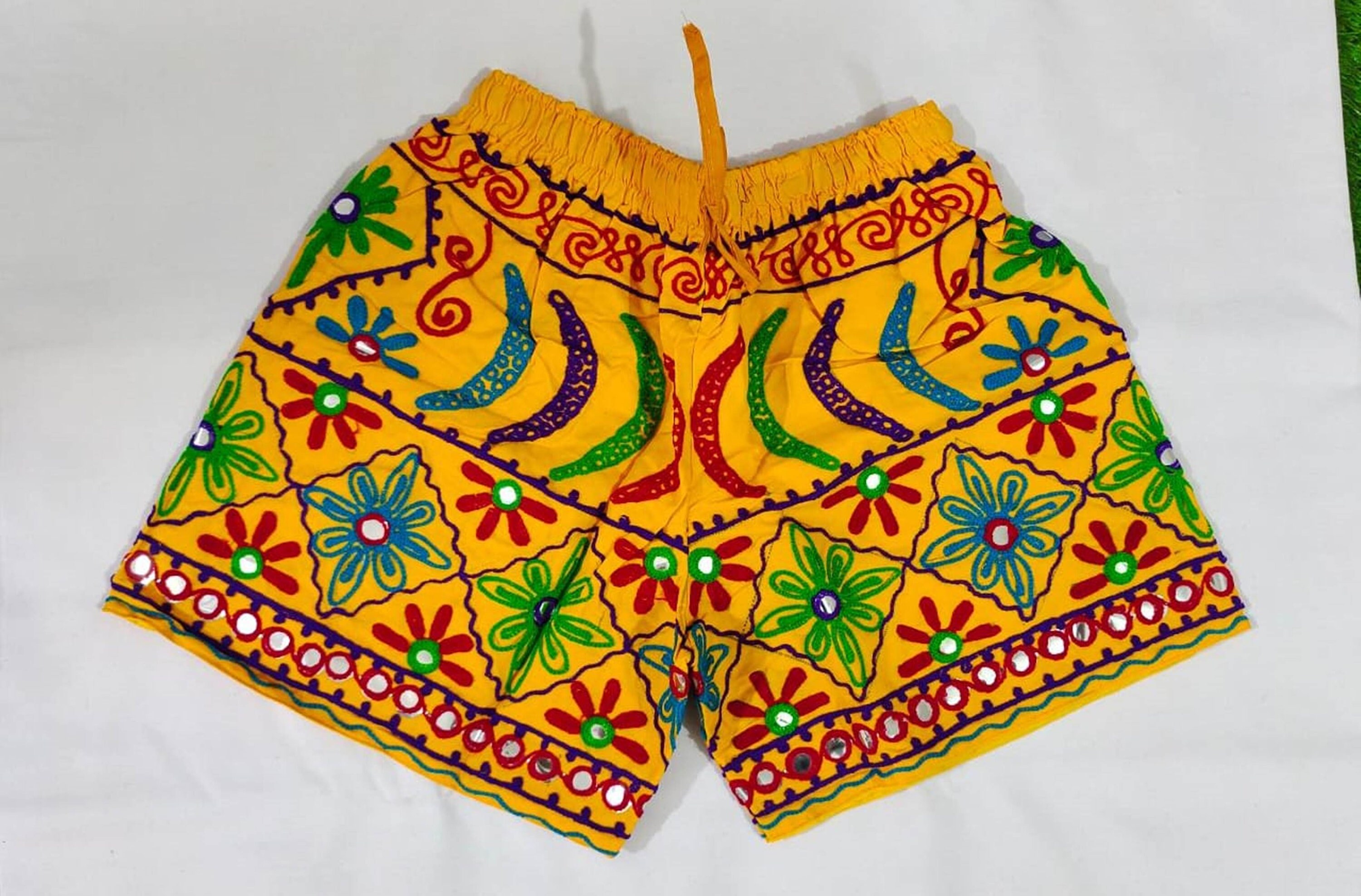 Ladies Cotton Embroidered ShortsIndian Ethnic Etsy