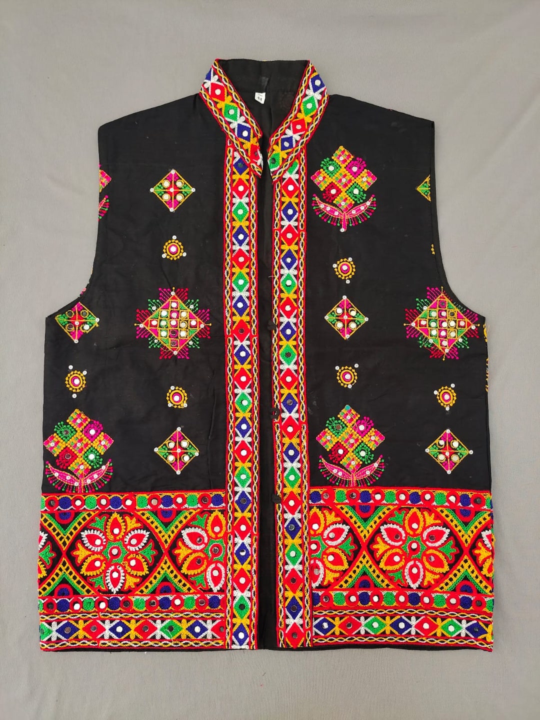 Tribal Gujarati Hand Embroidered Jacketafghani Coatkutchi Etsy