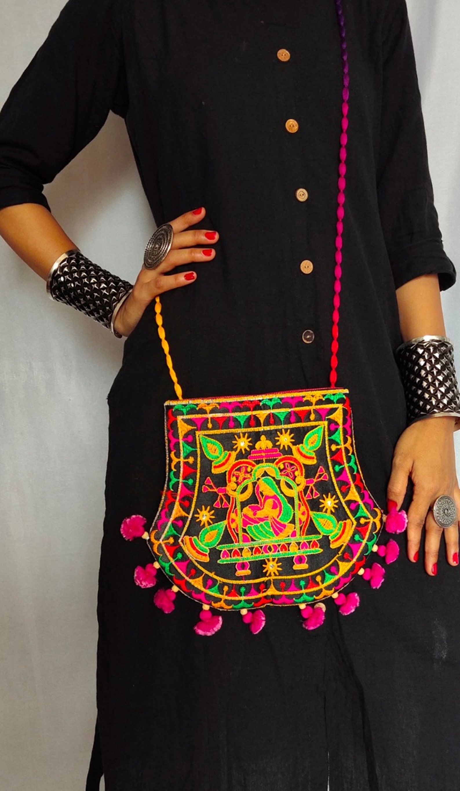 Mix Lot Gujarati Crossbody Bagindian Traditional Sling Etsy Denmark