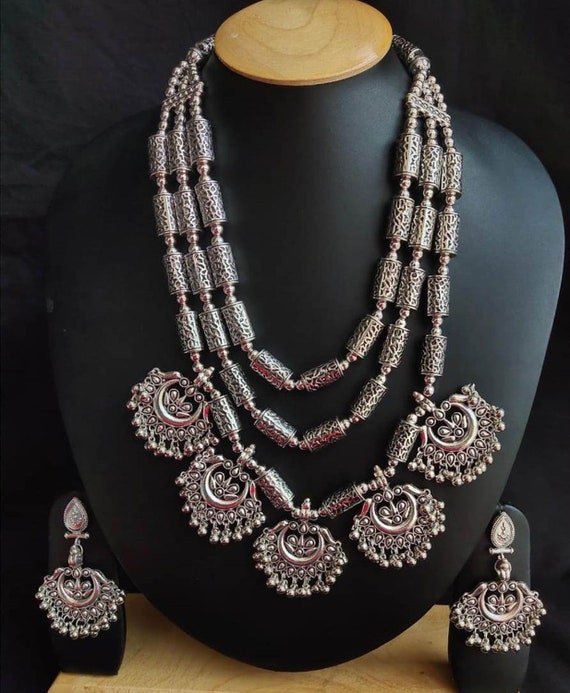 Gujarati Traditional Jewellery-German Silver Necklace | Etsy