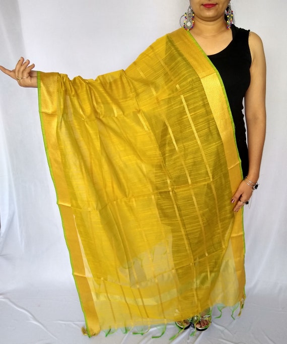 long dress with silk dupatta