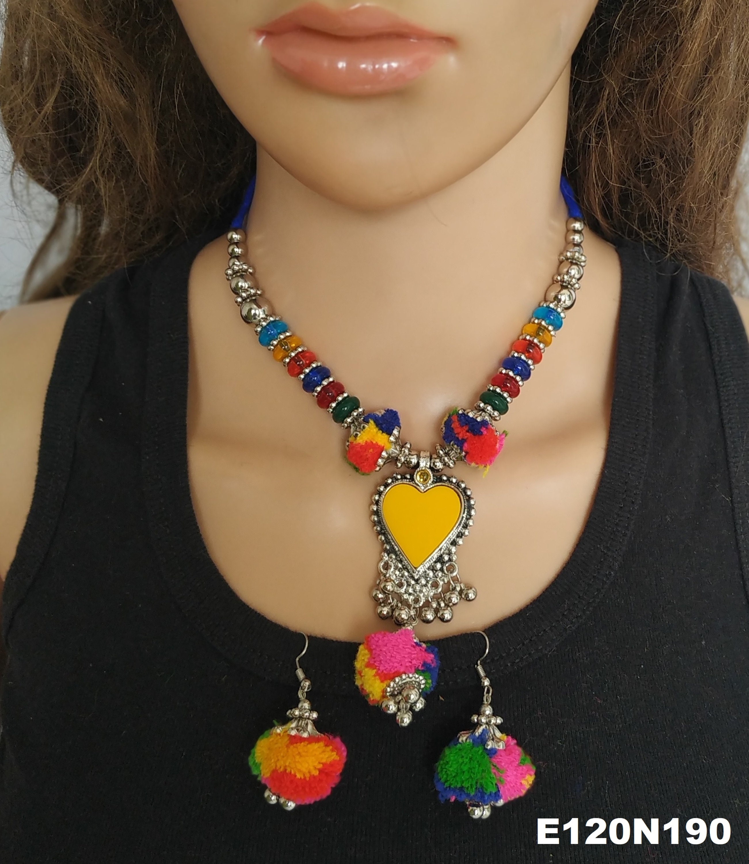 Oxidised Baby Girl Necklace setIndian Handmade Etsy