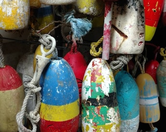 sale while they last Distressed real painted maine lobster buoys Seasonal clearance styrofoam selling these out