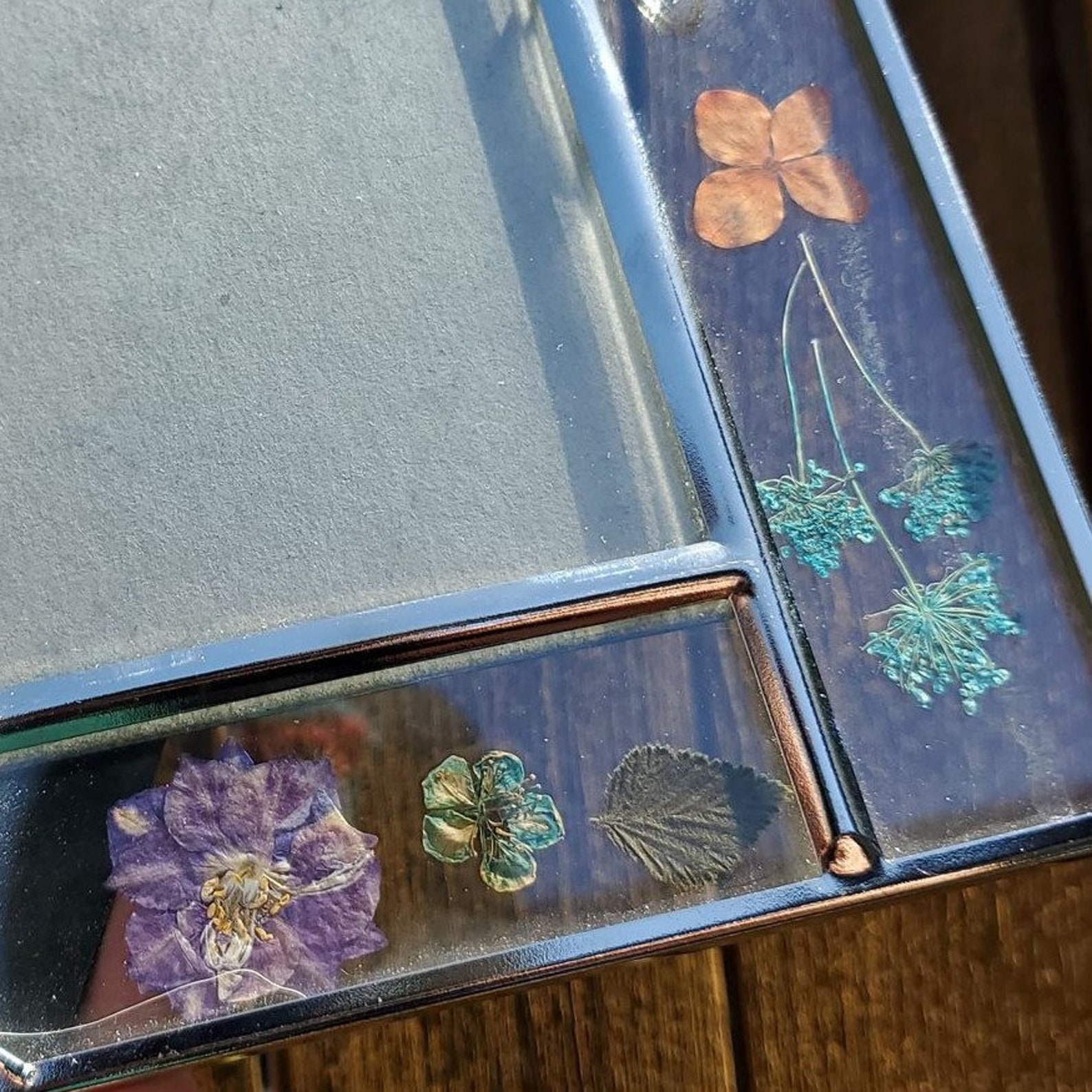 Pressed flower frame glass frame Etsy