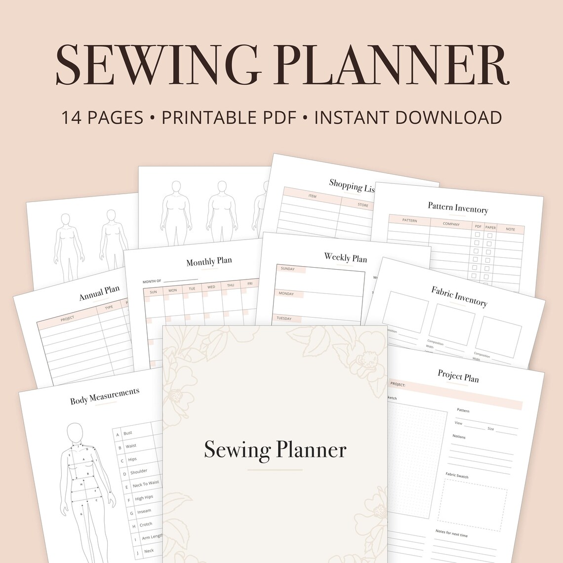 Sewing Planner Digital Printable Sewing Project Tracker A4 - Etsy
