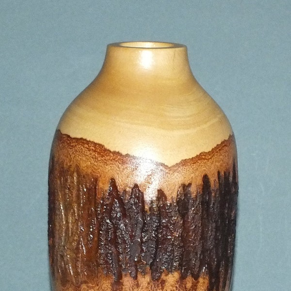 Vase en bois de mangue Beau motif conçu pour l’arrangement de fleurs séchées Thaïlande LIVRAISON GRATUITE