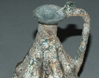 古代ローマガラスの瓶をリサイクルした容器 - アフガニスタンの工芸品