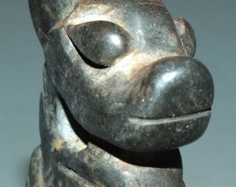 Agate Demon Pendant: Two Faces Horse Human Amulet, Thailand Origin