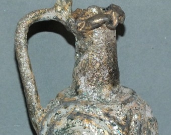 古代ローマガラスの瓶をリサイクルした容器 - アフガニスタンの工芸品