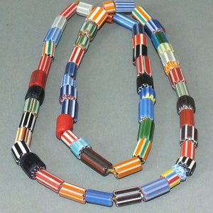 Necklace Strand Chevron Glass Beads Nepal FREE SHIPPING