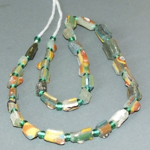 Strand Necklace Ancient Roman Glass Beads Afghanistan FREE SHIPPING