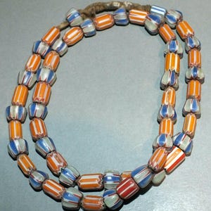 Necklace Strand Chevron Glass Beads Nepal