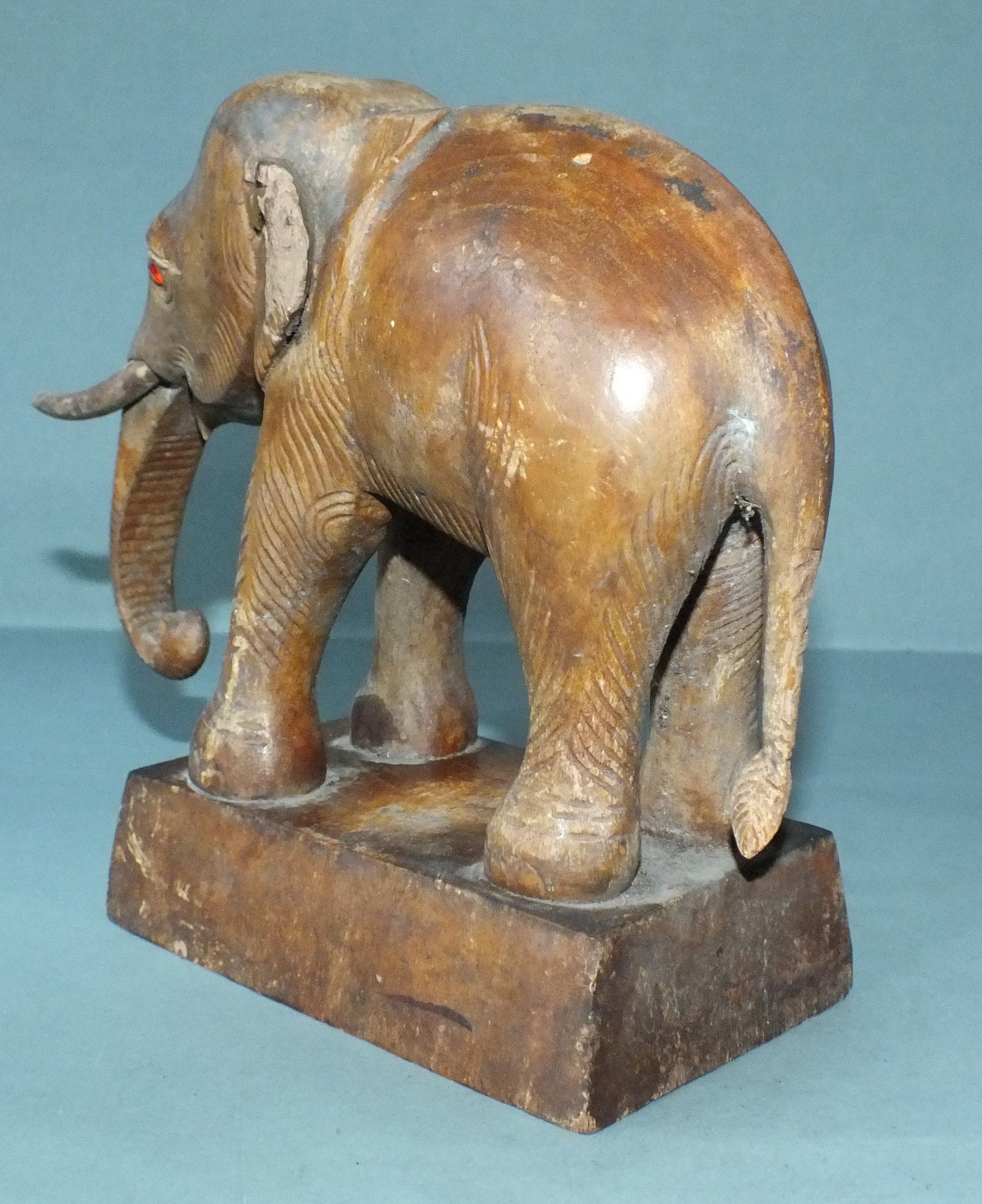 Rare Old Wooden Elephant Statue Thailand FREE SHIPPING Etsy