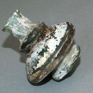 Ancient Roman Glass Bottle Vase Vessel Pot Beautiful Patina Afghanistan FREE SHIPPING