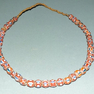 Necklace Strand Chevron Glass Beads Nepal FREE SHIPPING