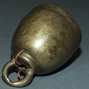 Old Bronze Alloy Bell Thailand Good Sound Beautiful Patina FREE ...