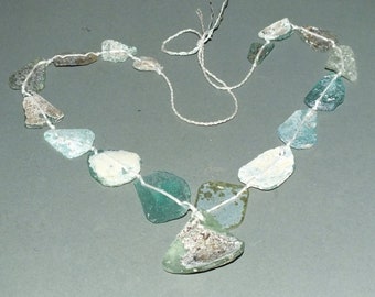 Strand Necklace Ancient Roman Glass Beads Beautiful Patina Afghanistan