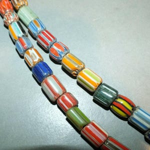 Necklace Strand Chevron Glass Beads Nepal