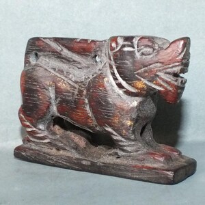 Fine Old Wooden Tiger Amulet Charm Pendant Thailand