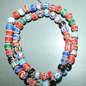 Necklace Strand Chevron Glass Beads Nepal
