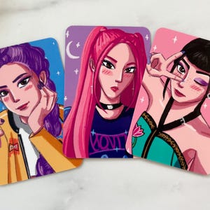 Kpop Demon Hunters Huntrix Photocards - Rumi, Zoey, Mira