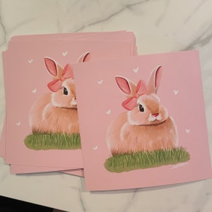 Imprimé lapin rose