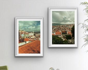 Lisbon Portugal Travel Photography, Gallery Wall Set, Downloadable Prints, Portugal Poster, Wall Art Set of 2, Digital Art Print, Wall Decor