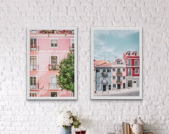 Lisbon Wall Art, Set of 2 Prints, Lisbon Art Print, Wall Gallery Set, Room Decor, Digital Download, Portugal Photography, Portugal Poster