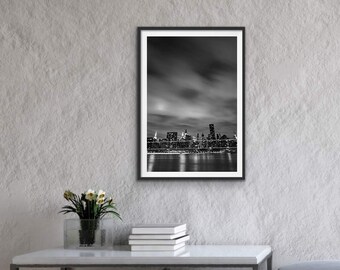 Arte de la pared en blanco y negro, cartel de Nueva York, impresión en blanco negro, impresión descargable, decoración de la pared de Nueva York, arte moderno de la pared, impresión digital