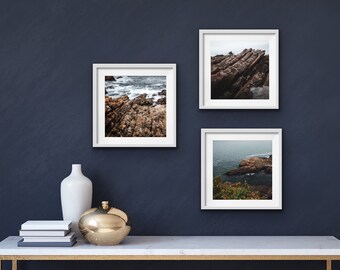 Gallery Wall Set, Beach Print Set, Ocean Prints, Big Sur Photography, Printable Set Art, Nature Wall Art, 3 Piece Set, Wall Art Prints