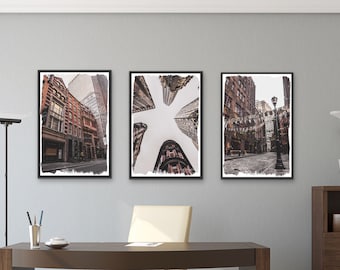 Arte de pared de Nueva York, conjunto de impresión de LA Ciudad de Nueva York, conjunto de galería de pared, conjunto de 3 impresiones, decoración de pared de la habitación, archivos digitales, fotografía de Nueva York, cartel de la ciudad de Nueva York