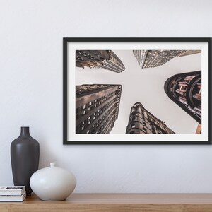 New York Print, New York Sky Wall Art, NYC Wall Decor ,Digital Download File, Skyscraper Photography, NYC Architecture Poster, NYC Art Print