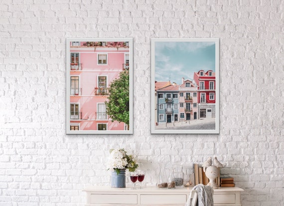 Lisbon Wall Art, Set of 2 Prints, Lisbon Art Print, Wall Gallery Set, Room Decor, Digital Download, Portugal Photography, Portugal Poster