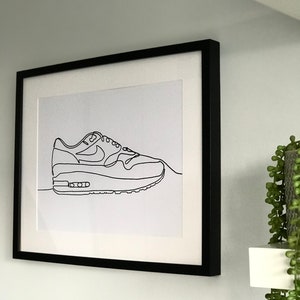 Nike Air Max 1 Single Line Print Hand Drawn Sneaker Collection - Etsy