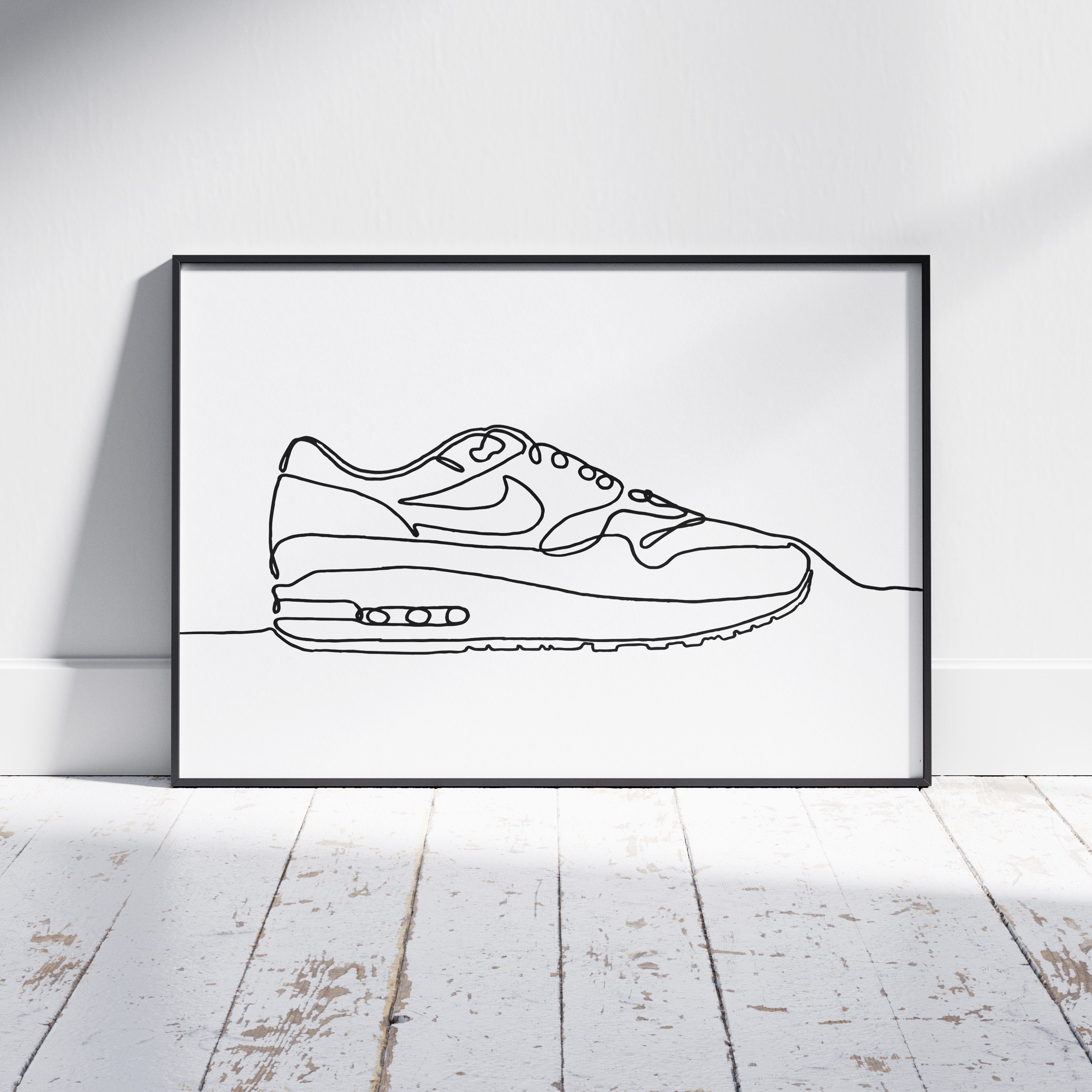 Nike Air Max 1 Single Line Print Hand Sneaker Collection - Etsy